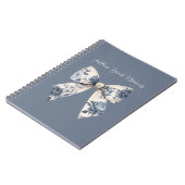 Carnet Nœud floral crème bleu (Côté gauche)