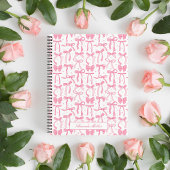 Carnet Nœud Papillon Mignon Rose Personnalisé avec Nom