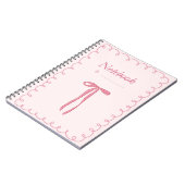Carnet Nœud ruban rose (Côté gauche)