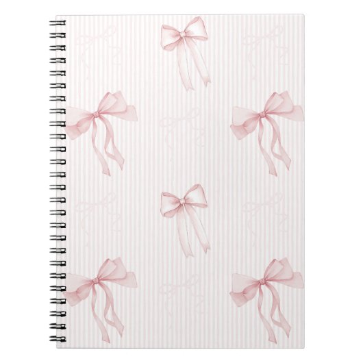 Carnet Nœuds à rayures roses (Devant)