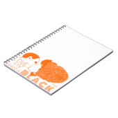 Carnet NOIR AMOUR en ORANGE (Côté gauche)