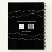 Carnet Noir argenté en marbre (Dos)