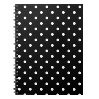 Carnet Noir avec Pois blancs