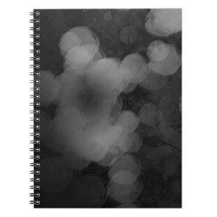 Carnet Noir Blanc Abstrait Peinture Froide Lumineuse