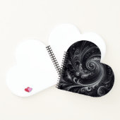 Carnet Noir Blanc Gris Abstrait Moderne Simple Swirl (Intérieur)
