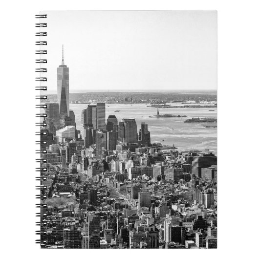 Carnet Noir blanc New York City Skyline (Devant)