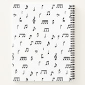 Carnet Noir & blanc Notes musicales Symbole Nom du Motif (Dos)