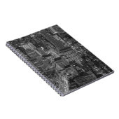 Carnet Noir blanc rouge New York City Skyline (Côté Droit)