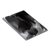 Carnet Noir brossé et blanc Peint Abstrait fond (Côté Droit)