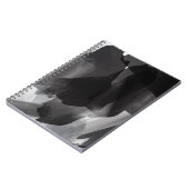 Carnet Noir brossé et blanc Peint Abstrait fond (Côté gauche)