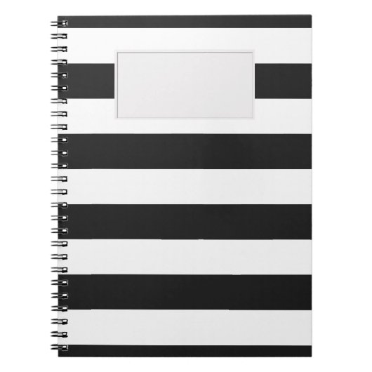 Carnet Noir de RAYURES sur toute couleur (Devant)