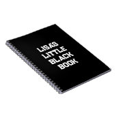 Carnet noir de style sportif vierge (Côté Droit)