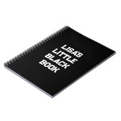 Carnet noir de style sportif vierge (Côté gauche)