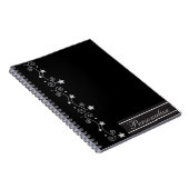 Carnet Noir Elegant Star Design (Côté Droit)