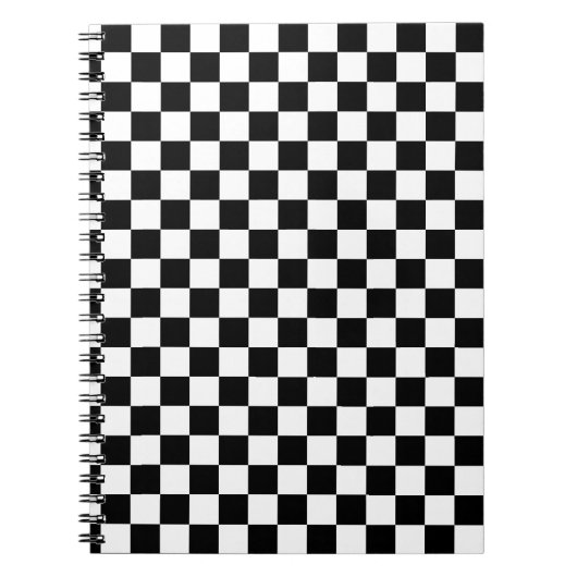 Carnet Noir et Blanc à Damier (Devant)