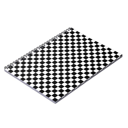 Carnet Noir et blanc Checkered (Côté gauche)