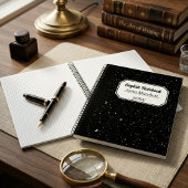 Carnet Noir Et Blanc Consommables Anglais Traditionnel