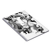 Carnet noir et blanc de fille de graffiti (Côté Droit)