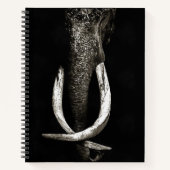 Carnet Noir et blanc Enregistrer l'esquisse de l'éléphant (Devant)