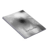 Carnet Noir Et Blanc Fleur Pétales Peony (Côté Droit)