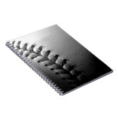 Carnet Noir et blanc Gros plan de base-ball (Côté Droit)