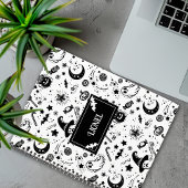 Carnet Noir Et Blanc Halloween Bat Silhouette