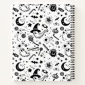 Carnet Noir Et Blanc Halloween Bat Silhouette (Dos)