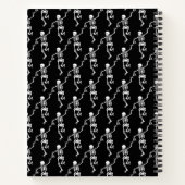 Carnet Noir et blanc Halloween Dancing Skeletons Monogram (Dos)
