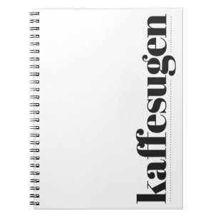 Carnet noir et blanc Kaffesugen