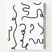Carnet Noir et blanc Ligne de fil Noir conception (Dos)