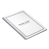 Carnet Noir et blanc minimaliste moderne (Côté Droit)