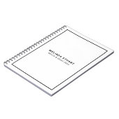 Carnet Noir et blanc minimaliste moderne (Côté gauche)