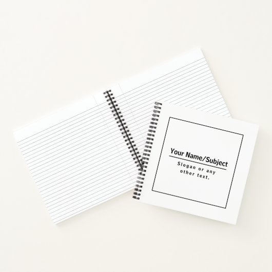 Carnet Noir et blanc moderne (Intérieur)