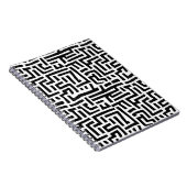 Carnet Noir et blanc Pop Art Maze Motif (Côté Droit)