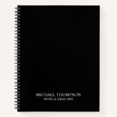 Carnet Noir et blanc professionnel (Devant)