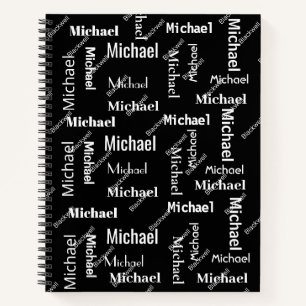 Carnet Noir et blanc Répétition prénom et nom Classe de