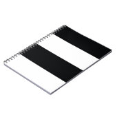 Carnet Noir et blanc Simple Extra Wide Strips (Côté gauche)