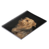 Carnet Noir et brun Yorkie profil gauche sur noir (Côté gauche)