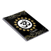 Carnet Noir et or de méditation d'incantation de symbole (Côté Droit)