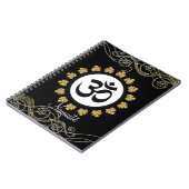 Carnet Noir et or de méditation d'incantation de symbole (Côté gauche)