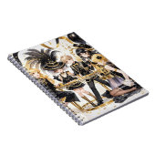 Carnet Noir et or, Luxe riche, style Moulin rouge (Côté Droit)