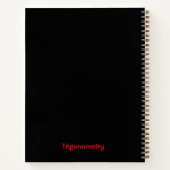 Carnet Noir et rouge Répétition Premier et Nom Note de cl (Dos)