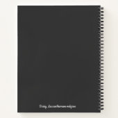 Carnet noir Fleur de marguerite botanique (Dos)