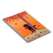 Carnet Noir Labrador de couleur d'automne (Côté Droit)