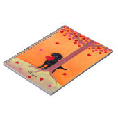 Carnet Noir Labrador de couleur d'automne (Côté gauche)