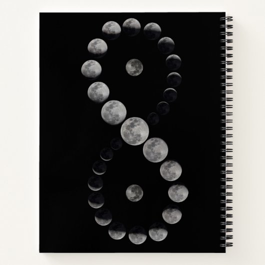 Carnet noir lune infini (Dos)