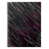 Carnet Noir marbré rose (Devant)