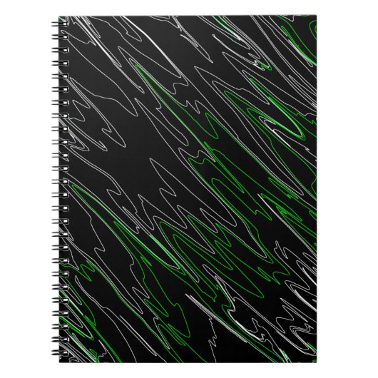 Carnet Noir marbré vert (Devant)
