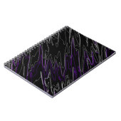 Carnet Noir marbré violet (Côté gauche)
