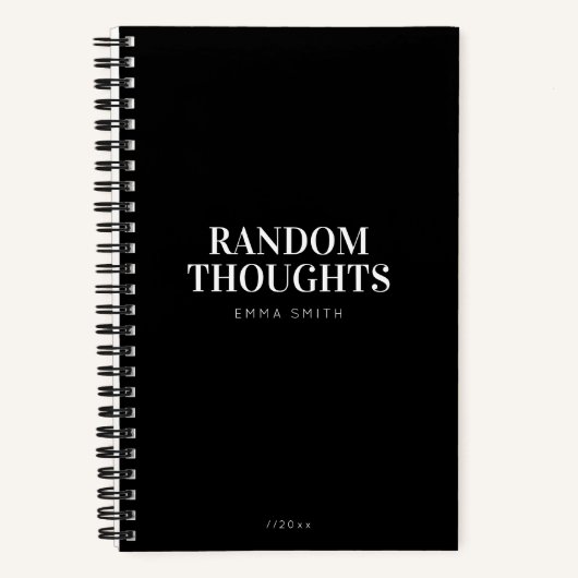 Carnet noir minimaliste (Recto)